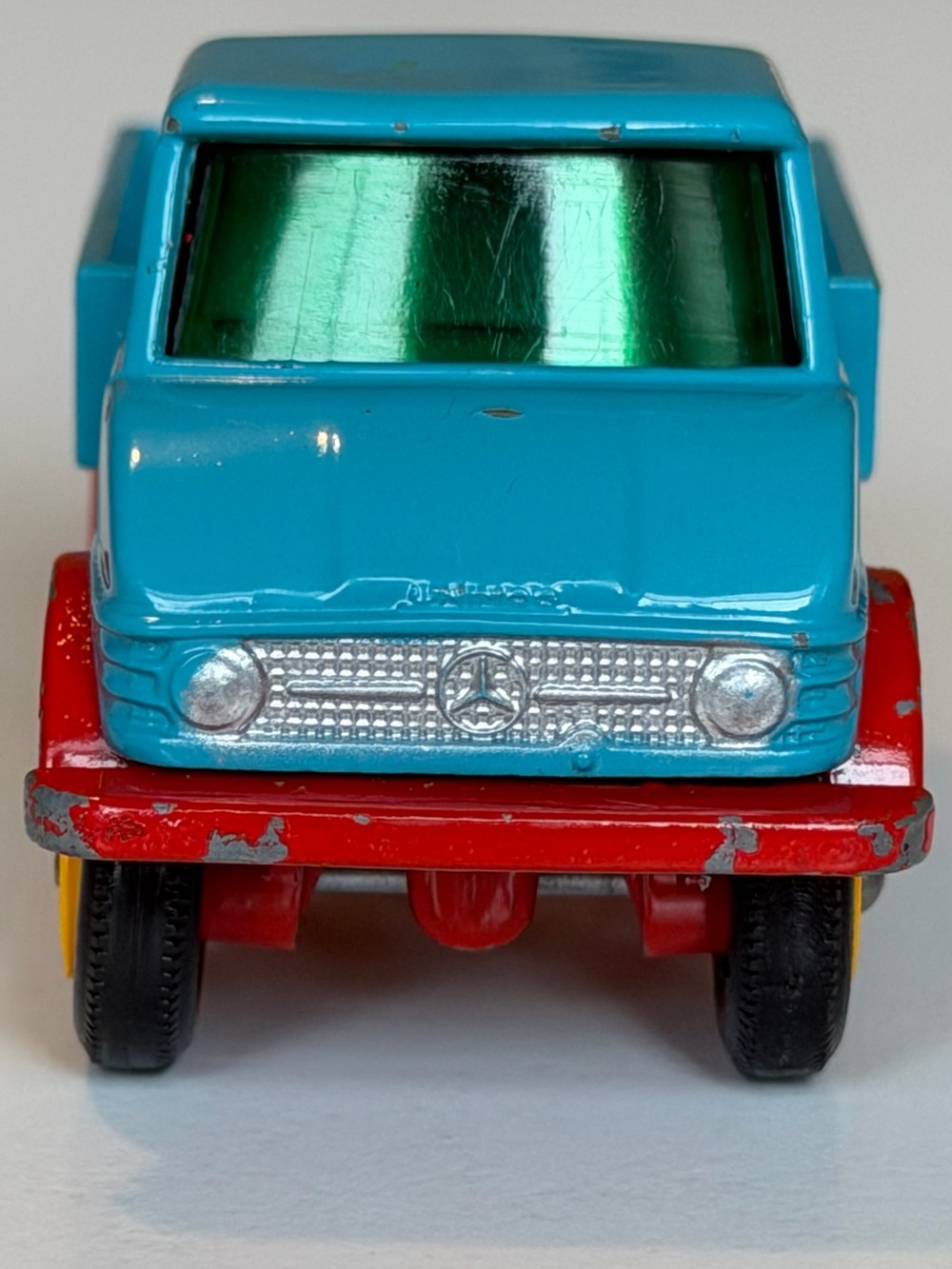 Vintage Matchbox Lesney No. 49 Mercedes Unimog Truck Made in England Blue Red - Picture 5 of 10